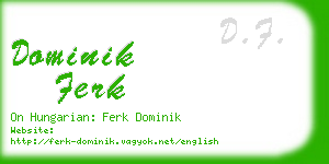 dominik ferk business card